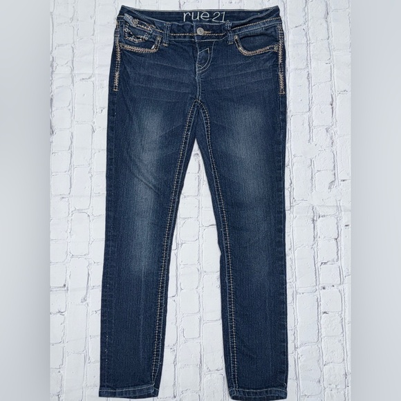 Rue21 Denim - Rue21 Dark Blue Skinny Jeans-older style